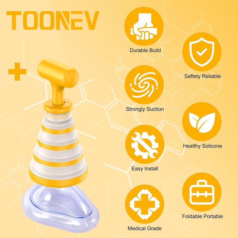 TOONEV Foldable Anti Choking Rescue Home Emergency Device for Kids Adults and Elderly, Portable Airway Suction Management with Multi Mask,First Aid Kits Alternative to Heimlich Assist Device - Image 5